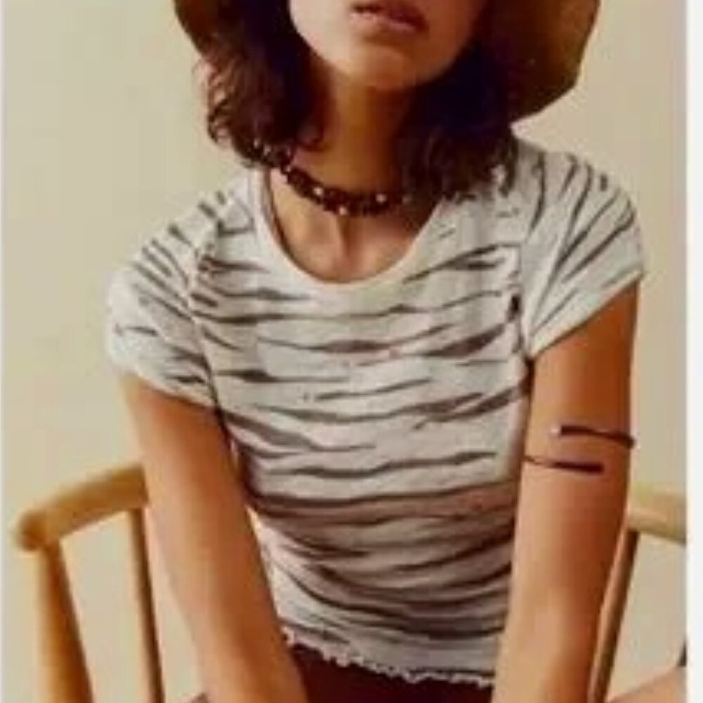 We the Free - Be My Baby Tee Zebra Print